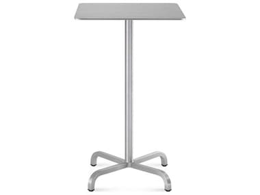 Emeco Outdoor Norman Foster Brushed Aluminum 24'' Wide Square Bar Table EMO2006BTSQ24