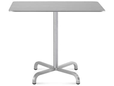 Emeco Outdoor Norman Foster Brushed Aluminum 36'' Wide Square Dining Table EMO2006CTSQ36