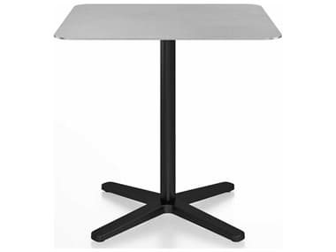 Emeco Outdoor 2 Inch By Jasper Morrison Hand Brushed / Black Powder Coated 36'' Wide Aluminum Square Dining Table EMO2INCHCTSQ30XALUDARKPC