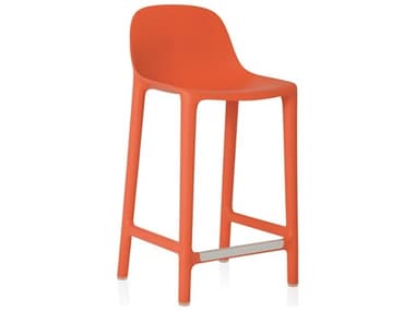 Emeco Outdoor Broom Reclaimed Orange 24'' High Counter Stool EMOBROOM24ORANGE
