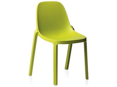 Emeco Outdoor Broom Reclaimed Green Stackable Dining Side Chair EMOBROOMGREEN