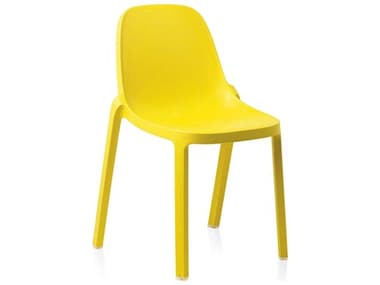 Emeco Outdoor Broom Reclaimed Yellow Stackable Dining Side Chair EMOBROOMYELLOW