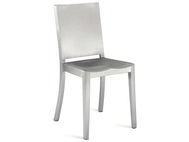 Emeco Outdoor Hudson Brushed Aluminum Dining Side Chair EMOHUD