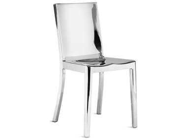 Emeco Outdoor Hudson Polished Aluminum Dining Side Chair EMOHUDP