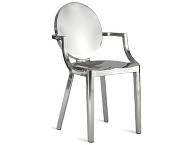 Emeco Outdoor Kong Polished Aluminum Dining Arm Chair EMOKONGAP