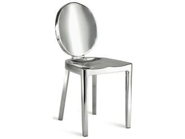 Emeco Outdoor Kong Polished Aluminum Dining Side Chair EMOKONGP