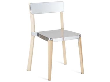 Emeco Outdoor Lancaster Ash Wood Dining Side Chair with Polished Seat and Back EMOLANCPLW