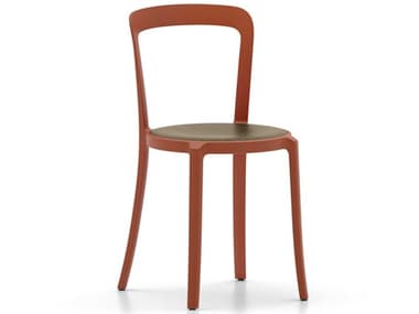Emeco Outdoor On & On Walnut / Orange Recycled Plastic Wood Dining Chair EMOONONWWSORANGE
