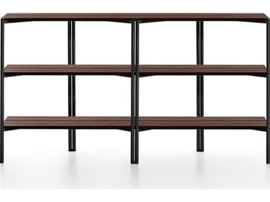 Emeco Outdoor Run By Sam Hecht And Kim Colin Aluminum Black Console Table in Walnut EMORSBWAL