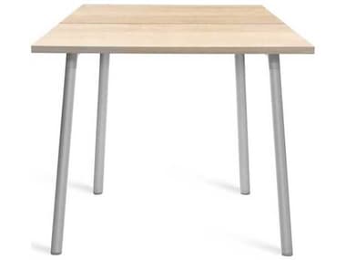 Emeco Outdoor Run By Sam Hecht And Kim Colin Accoya / Clear Anodized 32'' Wide Aluminum Square Dining Table EMORT32SACC
