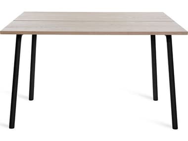Emeco Outdoor Run By Sam Hecht And Kim Colin Aluminum Black 48'' Wide Square Dining Table in Ash Top EMORT48BASH