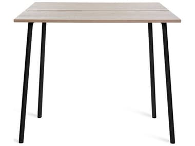 Emeco Outdoor Run By Sam Hecht And Kim Colin Aluminum Black 48''W x 32''D Rectangular Bar Table with Ash Top EMORTH48BASH