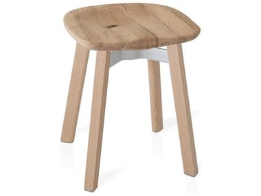 Emeco Outdoor Su By Nendo Wood Small Stool with Oak Seat EMOSU18WOODWS