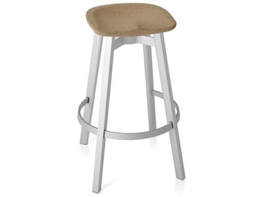 Emeco Outdoor Su By Nendo Aluminum Natural Anodized Bar Stool with Cork Seat EMOSU30CKS