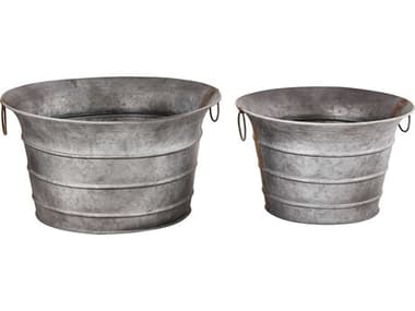 Elk Outdoor Galvanized Fairhaven Planter Set of 2 EO564789