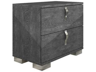 Essential For Living Vivente Noble Grey Birch High Gloss Acrylic Lacquer 27'' x 16'' Nightstand ESL2124GBHG