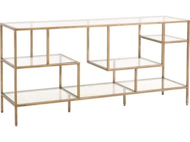 Luxecor Respite Brass Clear Bookcase LXCRSP29579