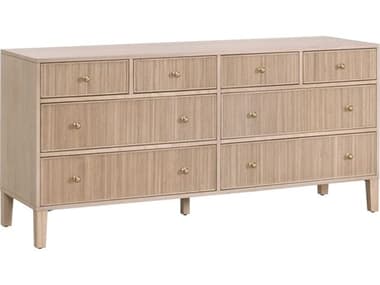Essentials for Living Highland 67" Wide 8-Drawers Brown Oak Wood Double Dresser ESL5258NATOAK