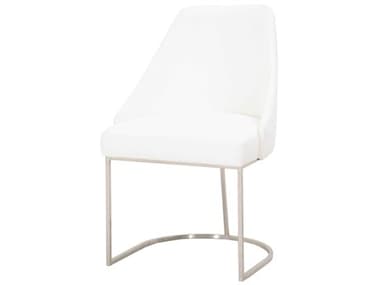 Essentials for Living Traditions Pure White / Brushed Stainless Steel Side Dining Chair (Set of 2) ESL6011PWHTBSTL
