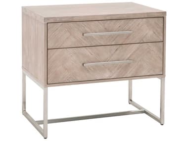 Essentials for Living Traditions Natural Gray Two-Drawer Nightstand ESL6048NG