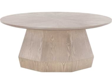 Essentials for Living Traditions Coulter 42" Round Wood Natural Gray Coffee Table ESL6065CTNG