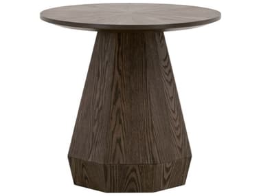 Essentials for Living Traditions Round Wood Burnished Brown End Table ESL6065ET.BBRN