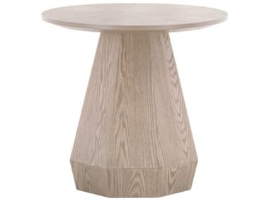Essentials for Living Traditions Coulter 24" Round Wood Natural Gray End Table ESL6065ETNG
