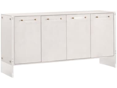 Essentials for Living Traditions Lorin Shagreen 67'' Beech Wood Pearl Lucite Brushed Brass Sideboard ESL6110PRLSHGBBRS