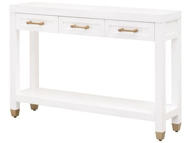 Essentials for Living Traditions Stella 47&quot; Rectangular Wood Matte White Console Table ESL6138WHTBBRS