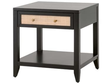 Essentials for Living Traditions Holland 24" Wide 1-Drawer Acacia Wood Nightstand ESL6144BBLKNAT