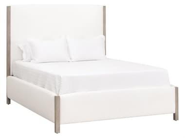 Essentials for Living Traditions White Beech Wood Upholstered Queen Platform Bed ESL61701.NGLPPRL