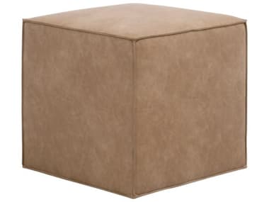 Essentials for Living Essentials Brown Leather Ottoman ESL6434IVT