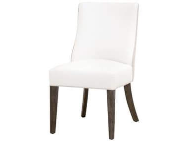 Luxecor Ash Wood White Upholstered Side Dining Chair LXCRSP29717