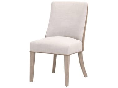 Luxecor Respite Ash Wood White Upholstered Armless Dining Chair, Set of 2 LXCRSP29719