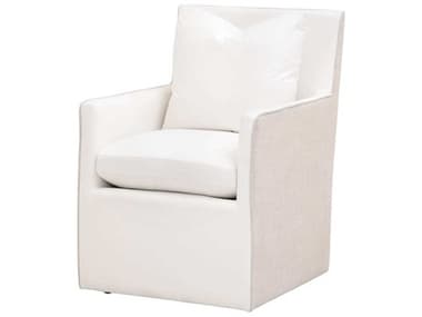 Essentials for Living Harmony White Fabric Upholstered Arm Dining Chair ESL6492UPLPPRLBIS