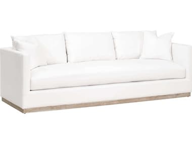 Essentials for Living Stitch & Hand Siena 96" White Fabric Upholstered Sofa ESL66073LMIVONG