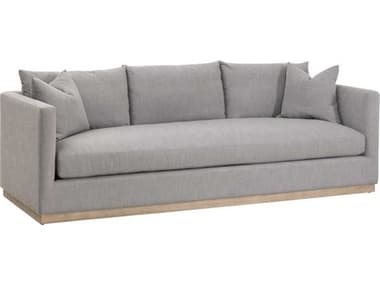 Siena 96" Performance Paulston Steel Natural Gray Oak Fabric Upholstered Sofa ESL66073PSTLNG