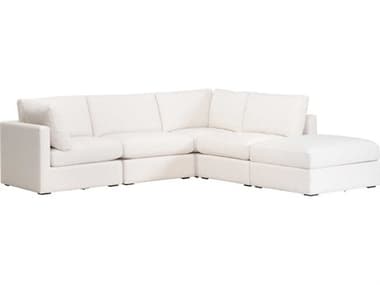 Essentials for Living Stitch And Hand Daley 5 - Piece " Wide White Fabric Upholstered Sectional Sofa ESL66131STXCRMSECTIONALSOFA
