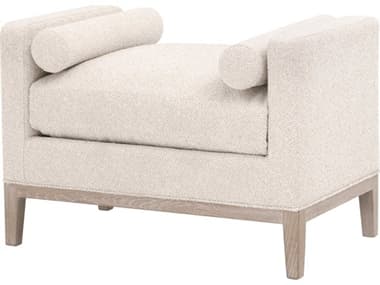 Essentials for Living Stitch & Hand - Dining & Bedroom Keaton Natural Gray Oak Upholstered Accent Stool ESL6700SLGLINNG