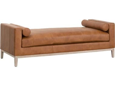 Essentials for Living Stitch & Hand Whiskey Brown / Natural Gray Oak 76'' Accent Bench ESL6701WHBRNNG