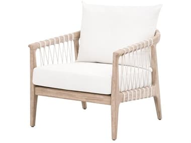 Essentials for Living Woven White Fabric Accent Chair ESL6801.WHTLPPRLNG