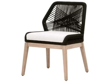 Essentials for Living Woven Upholstered Dining Chair ESL6808KDBLKWHTNG
