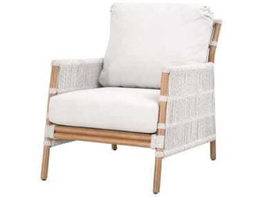 Essentials for Living Woven Bacara 28" White Fabric Accent Chair ESL6822WHTWHTNR