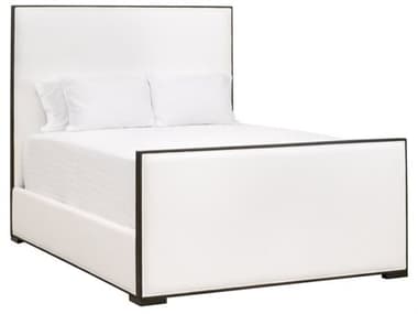 Luxecor Stitch & Hand - Bedroom White Oak Wood Upholstered Queen Panel Bed LXCRSP29870