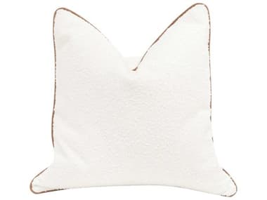 Essentials for Living Stitch & Hand Performance Boucle Snow with Whiskey Brown 22'' Pillow (Set of 2) ESL720222BOUSNOWB