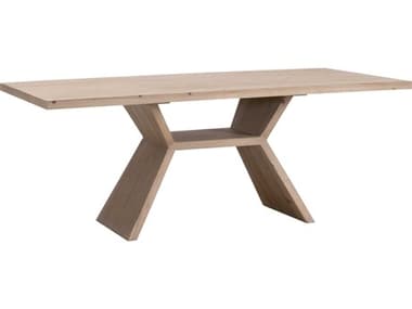 Essentials for Living Bella Antique Rectangular Wood Smoke Gray Pine Dining Table ESL8014SGRYPNE