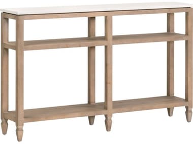 Essentials for Living Bella Antique 54" Emerie Narrow Console Table ESL8016NSGRYPNEWHTQ