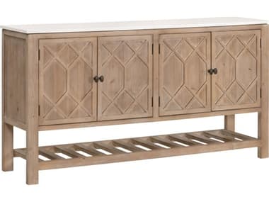 Essentials for Living Bella Antique 67''W Willow Media Sideboard ESL8018SGRYPNEWHTQ