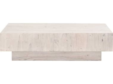 Essentials for Living Bella Antique White Wash Pine 53'' Wide Rectangular Coffee Table ESL8095WWPNE