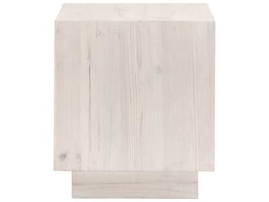 Essentials for Living Bella Antique White Wash Pine 19'' Wide Square End Table ESL8096WWPNE